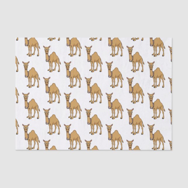 Happy camel cartoon illustration tissue paper (Front)