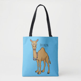 Happy camel cartoon illustration  tote bag
