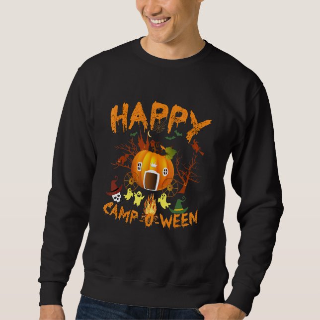 Happy Camp O Ween Camping Halloween Sweatshirt (Front)