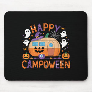 Happy Camp-o-ween Halloween Camping Ghosts And Cam Mouse Pad