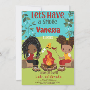 Happy Camper 1 Birthday Invitation Card