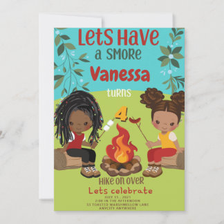 Happy Camper 1 Birthday Invitation Card