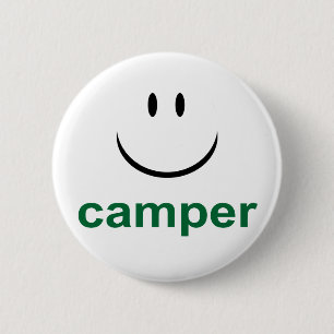 Happy Camper 6 Cm Round Badge