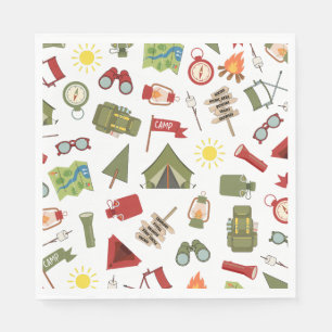 Happy Camper Adventure Birthday Napkin