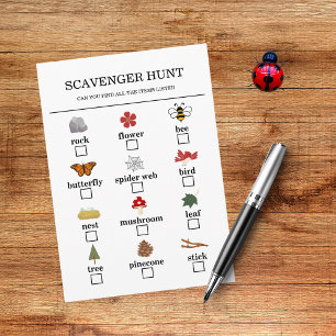 Happy Camper Adventure Birthday Scavenger Hunt Programme