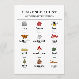 Happy Camper Adventure Birthday Scavenger Hunt Programme