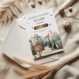 Happy Camper Adventure Boy Birthday Invitation