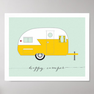 Happy Camper art print 8 x 10