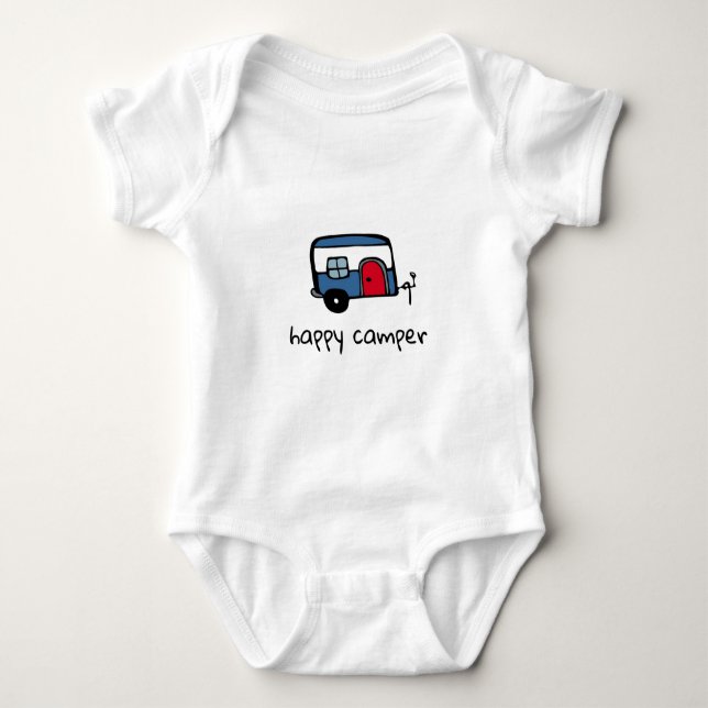 Happy Camper Baby Bodysuit (Front)