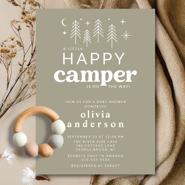 Happy Camper Baby Shower Invitation (Creator Uploaded)