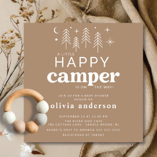 Happy Camper Baby Shower Invitation