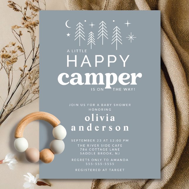 Happy Camper Baby Shower Invitation (Creator Uploaded)