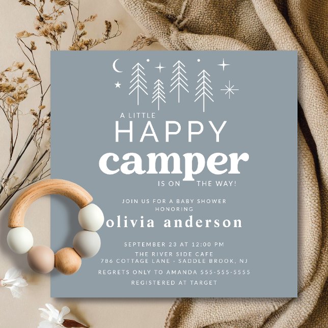 Happy Camper Baby Shower Invitation (Creator Uploaded)