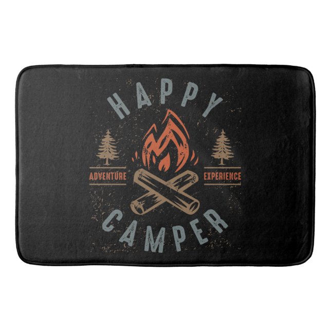 Happy Camper Bath Mat (Front)