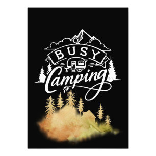 Happy Camper Busy Camping Photo Print