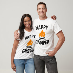 HAPPY CAMPER, Camoing T-shirts & sweatshirts