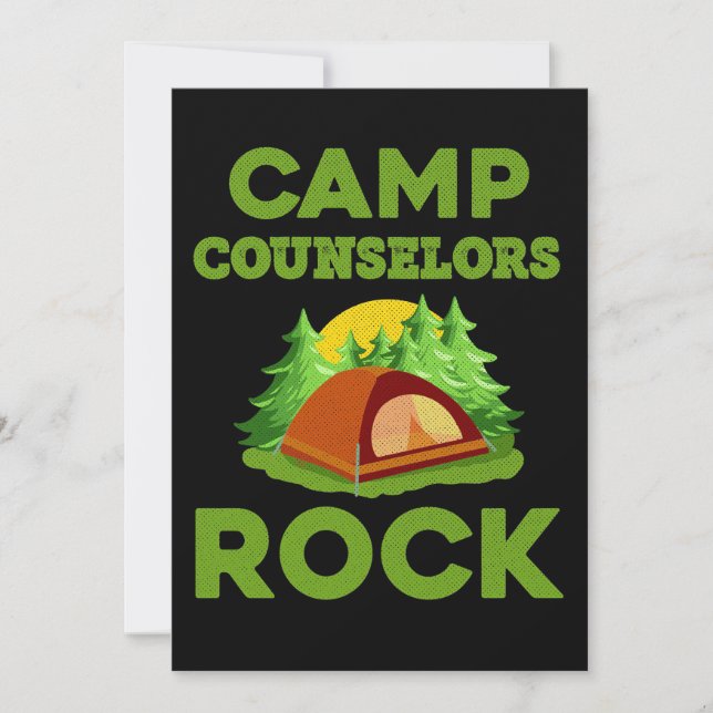 Happy Camper Camp Councelors Rock Save The Date (Front)