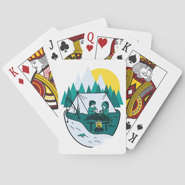 Happy Camper Camp Lover Playing Cards (Back)