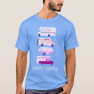 HAPPY CAMPER Campervan vanlife RV Trailer CUSTOM T-Shirt