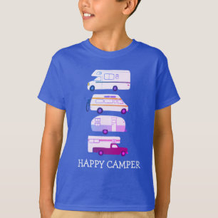 HAPPY CAMPER Campervan vanlife RV Trailer CUSTOM T-Shirt