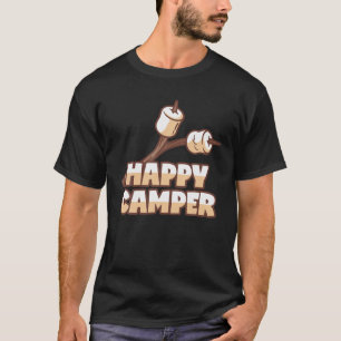 Happy Camper Campfire Marshmallow Roast Camping T-Shirt