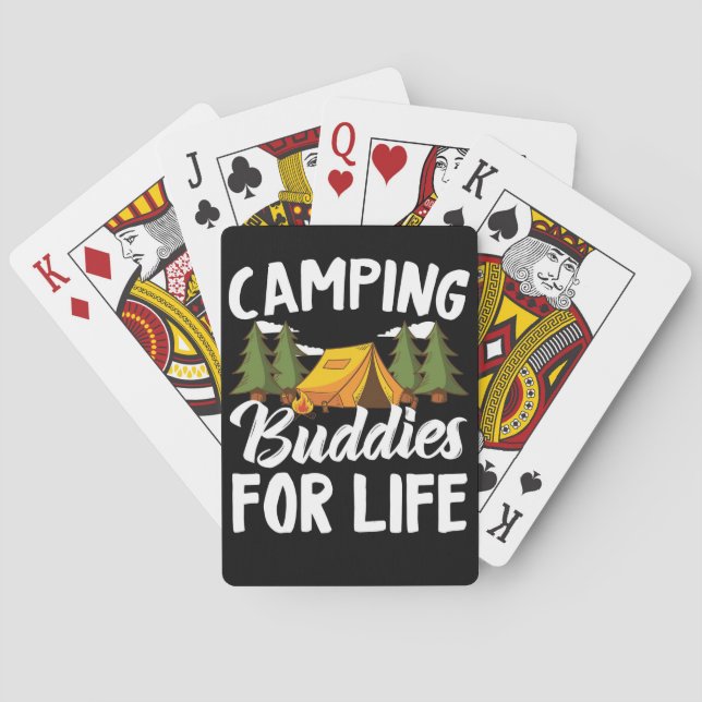 Happy Camper Camping Buddies For Life Playing Cards (Back)
