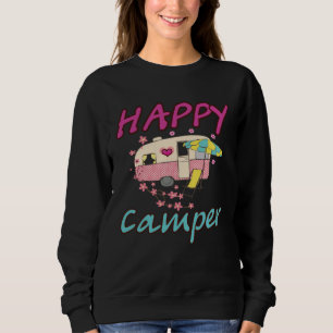 Happy Camper Camping  Couple Camp Vacation Sweatshirt