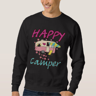 Happy Camper Camping  Couple Camp Vacation Sweatshirt