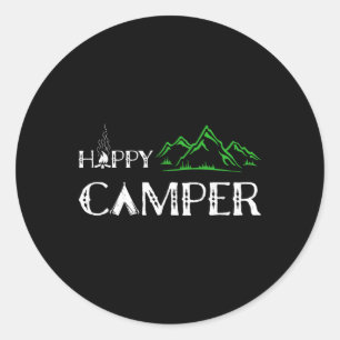 Happy Camper - Camping For Men  Classic Round Sticker