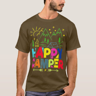 Happy Camper Camping Funny Gift Men Women Kids-gig T-Shirt