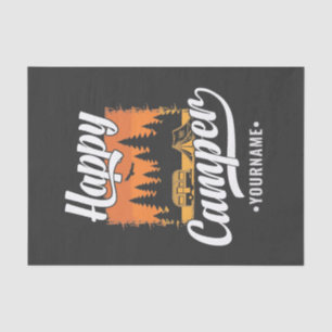 Happy Camper Camping Hiking Travel Caravan Life Tissue Paper
