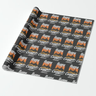 Happy Camper Camping Hiking Travel Caravan Life Wrapping Paper