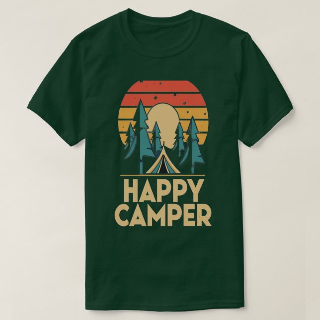 Happy Camper Camping Lover Design 3 T-Shirt (Design Front)