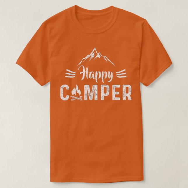 Happy Camper  Camping Lovers Gift Men Women Kids  T-Shirt (Design Front)