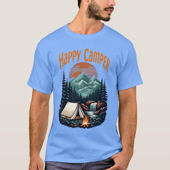 Happy Camper Camping lovers T-Shirt (Front)