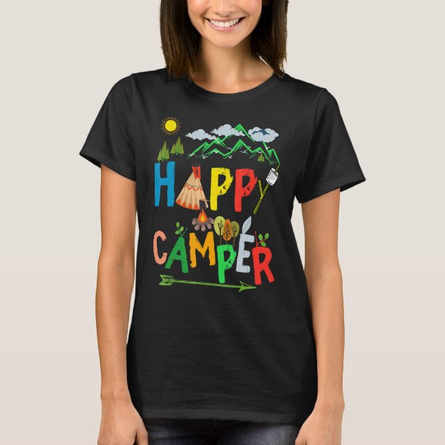 Happy Camper Camping   Men Women Kids 21 T-Shirt (Front)