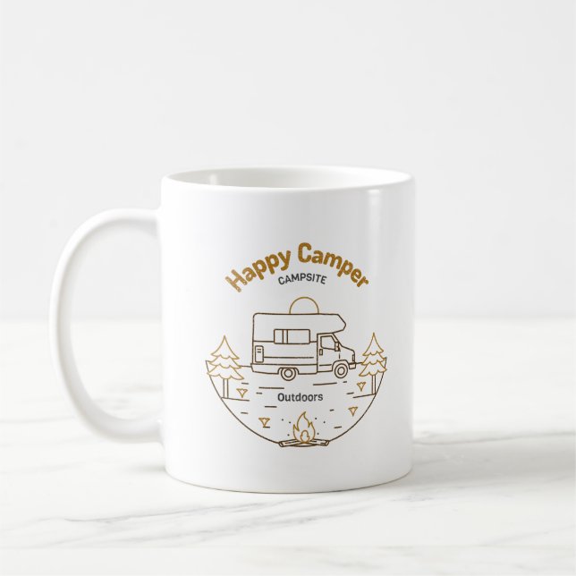 Happy Camper Campsite Mug (Left)