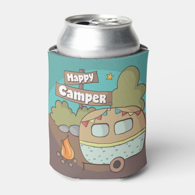 Happy Camper Can Cooler (Can Front)