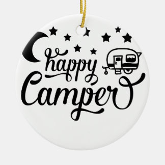 happy camper ceramic tree decoration