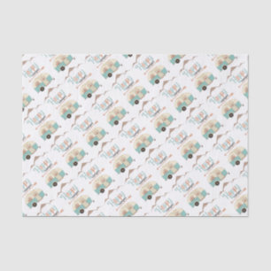 HAPPY CAMPER Cute Retro RV Tissue Paper