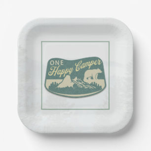 Happy camper, Favor Box, Adventure, National Park  Paper Plate