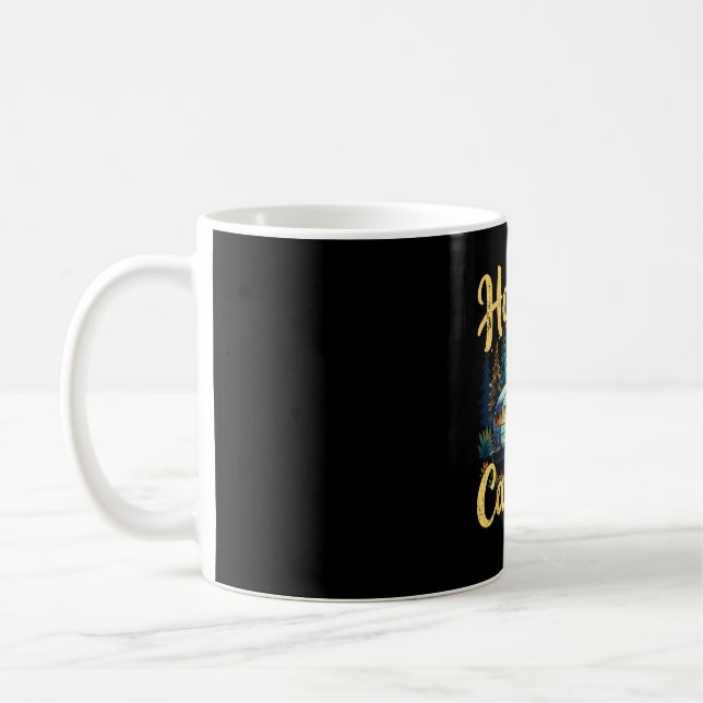 Happy camper funny camping campfire toddler boy coffee mug (Left)