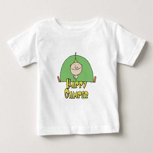 Happy Camper Guy Baby T-Shirt (Front)