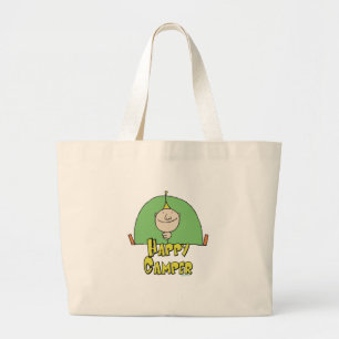 Happy Camper Guy Large Tote Bag