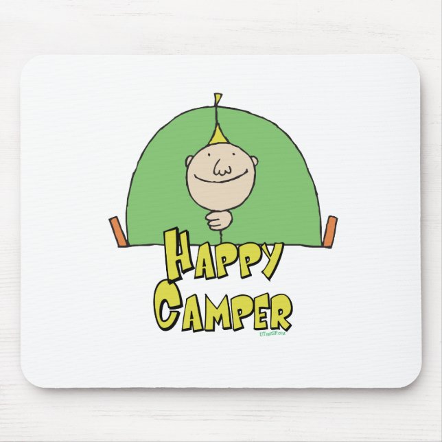Happy Camper Guy Mouse Pad (Front)