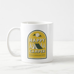 Happy Camper, Home is Where Your Tent Is Coffee Mug