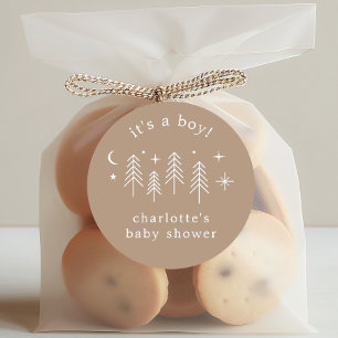 Happy Camper It's a Boy Classic Round Sticker