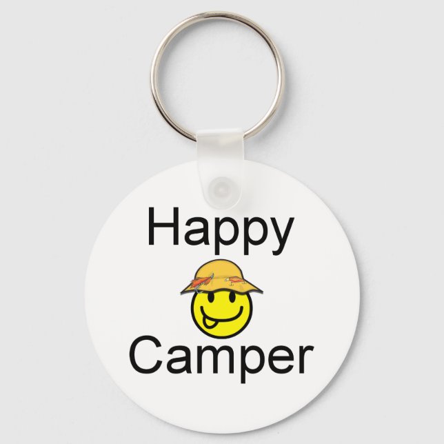 Happy Camper Key Ring (Front)