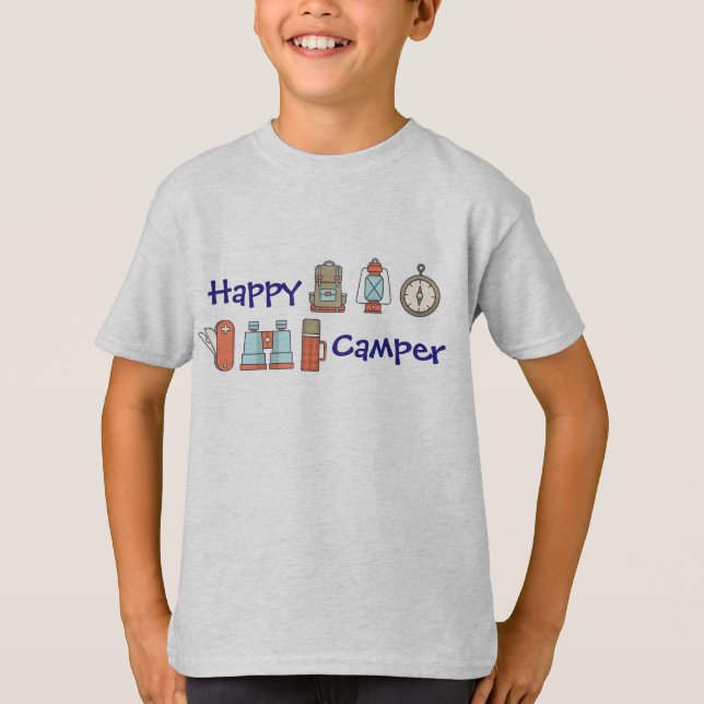 Happy Camper Kids Shirt (Front)