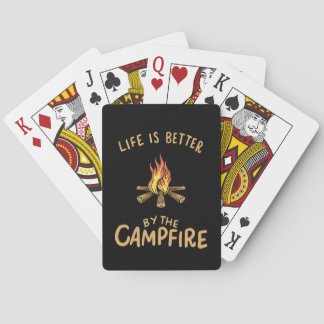 Happy Camper Life Is Better The Campfire Playing Cards